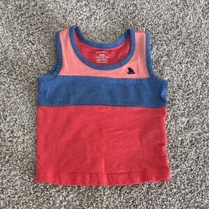 Carter's Coral and Navy Baby Tank Top